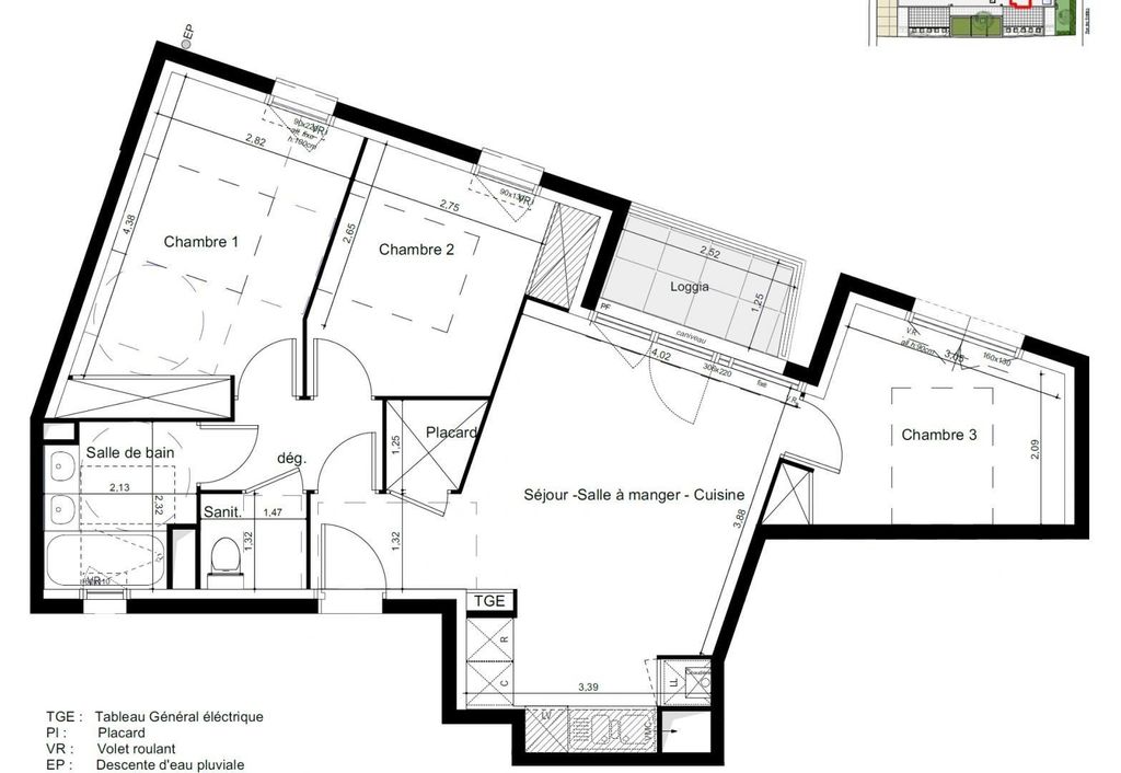 Achat appartement à vendre 4 pièces 66 m² - Toulouse