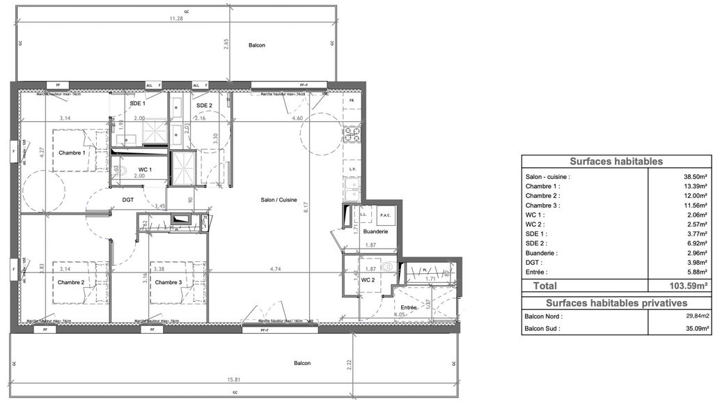 Achat appartement 4 pièce(s) La Barre-de-Monts