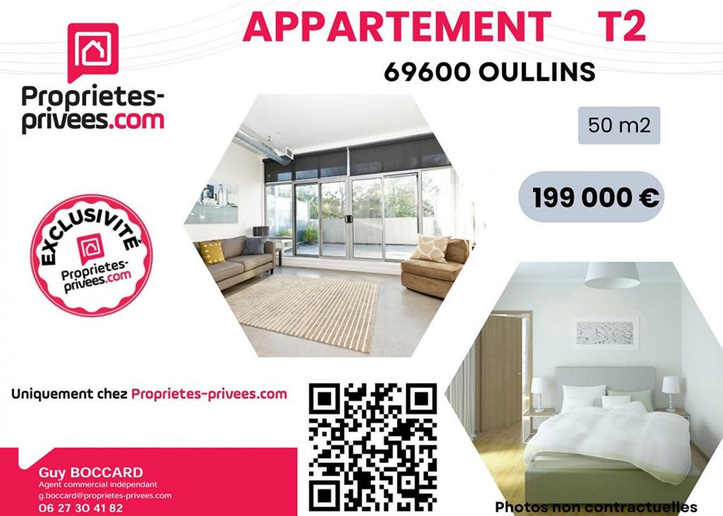 Achat appartement à vendre 2 pièces 50 m² - Oullins