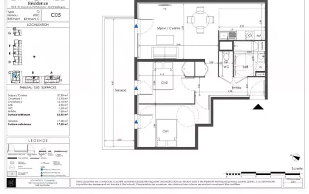 Achat appartement à vendre 3 pièces 65 m² - Baillargues