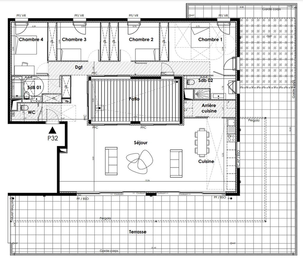 Achat appartement à vendre 5 pièces 165 m² - Saint-Didier-au-Mont-d'Or