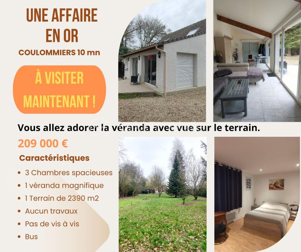 Achat maison à vendre 3 chambres 90 m² - Coulommiers