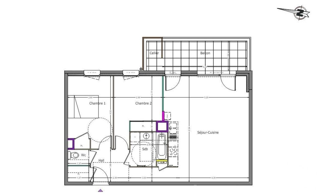 Achat appartement à vendre 3 pièces 70 m² - Mûres