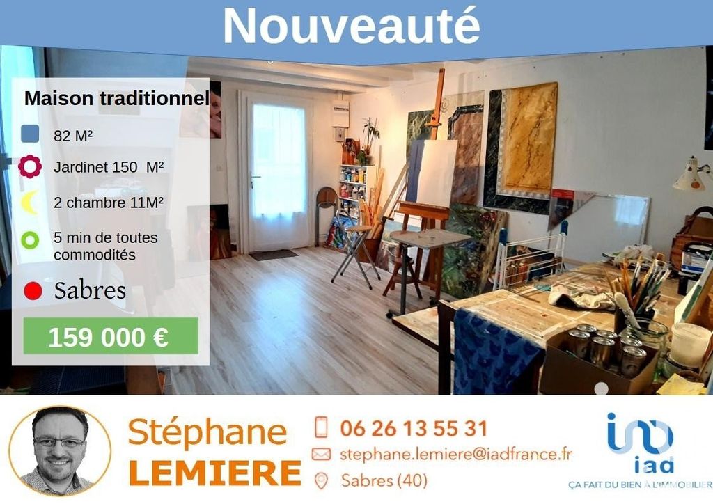 Achat maison à vendre 2 chambres 82 m² - Sabres