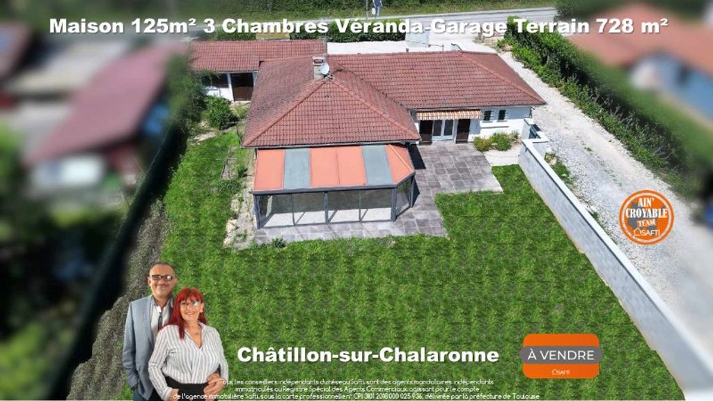Achat maison à vendre 3 chambres 125 m² - Châtillon-sur-Chalaronne