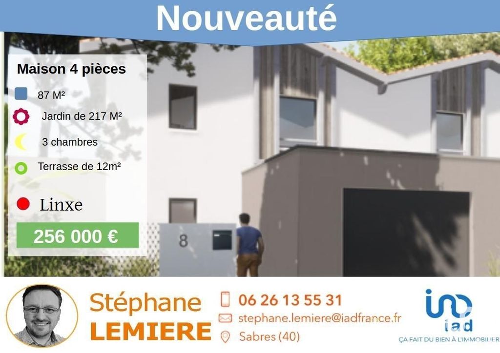 Achat appartement à vendre 4 pièces 87 m² - Linxe