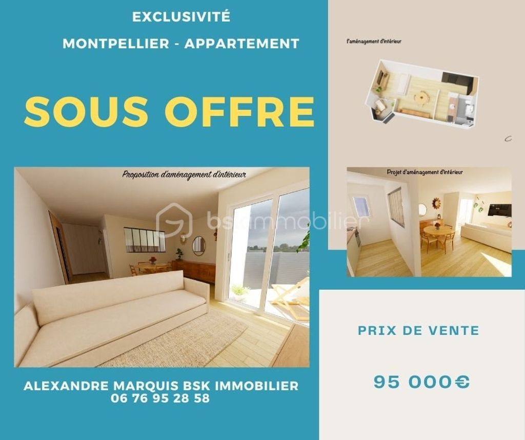 Achat studio à vendre 32 m² - Montpellier