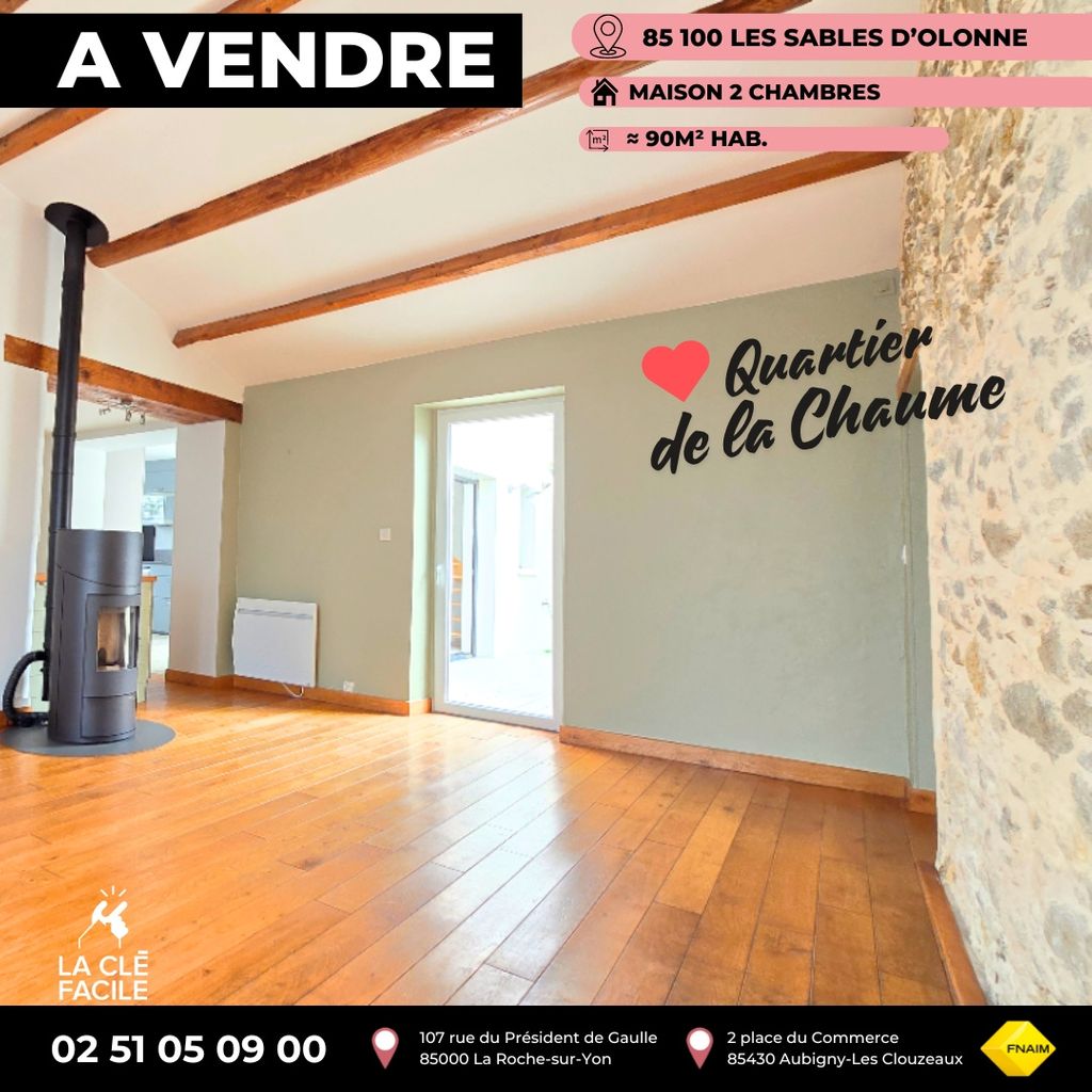 Achat maison à vendre 2 chambres 89 m² - Les Sables-d'Olonne