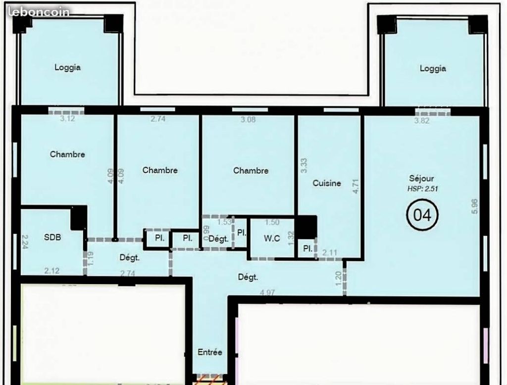 Achat appartement à vendre 4 pièces 87 m² - Bussy-Saint-Georges