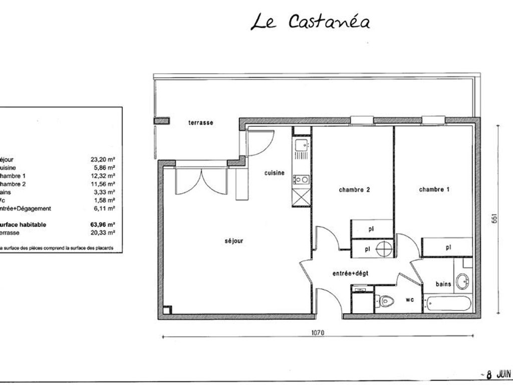 Achat appartement à vendre 3 pièces 64 m² - Castanet-Tolosan