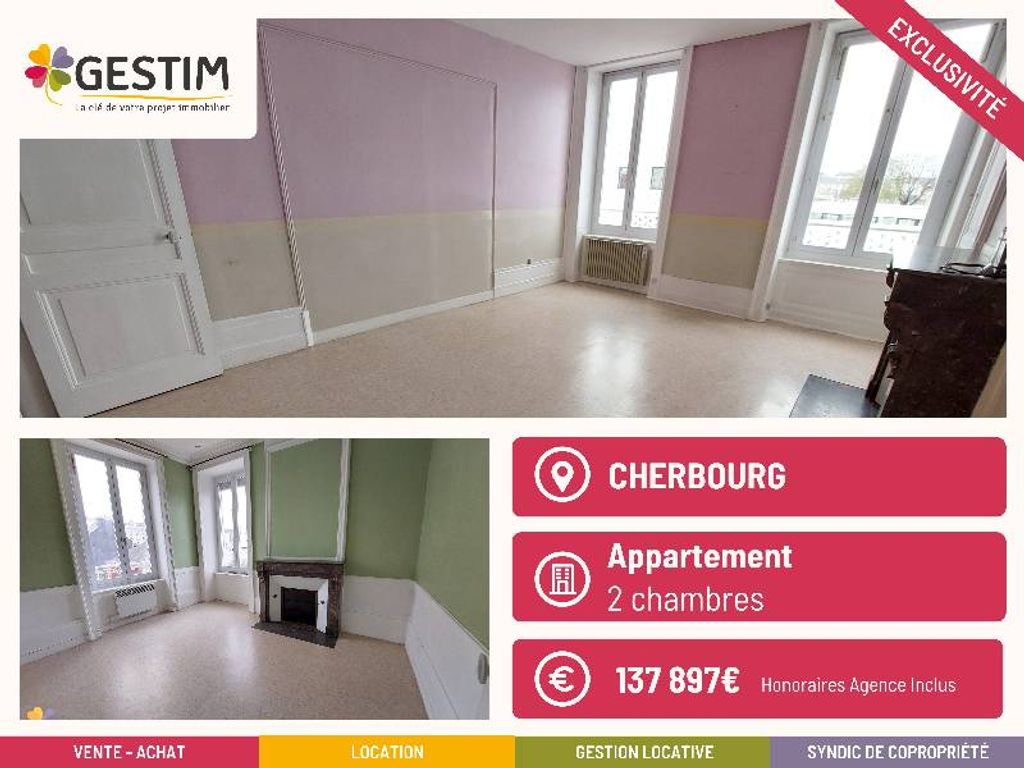 Achat appartement à vendre 4 pièces 53 m² - Cherbourg-en-Cotentin