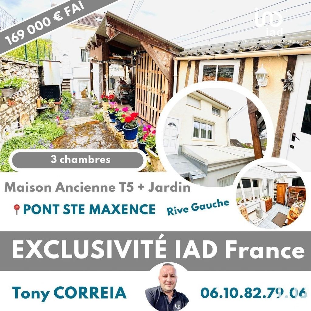 Achat maison à vendre 3 chambres 90 m² - Pont-Sainte-Maxence