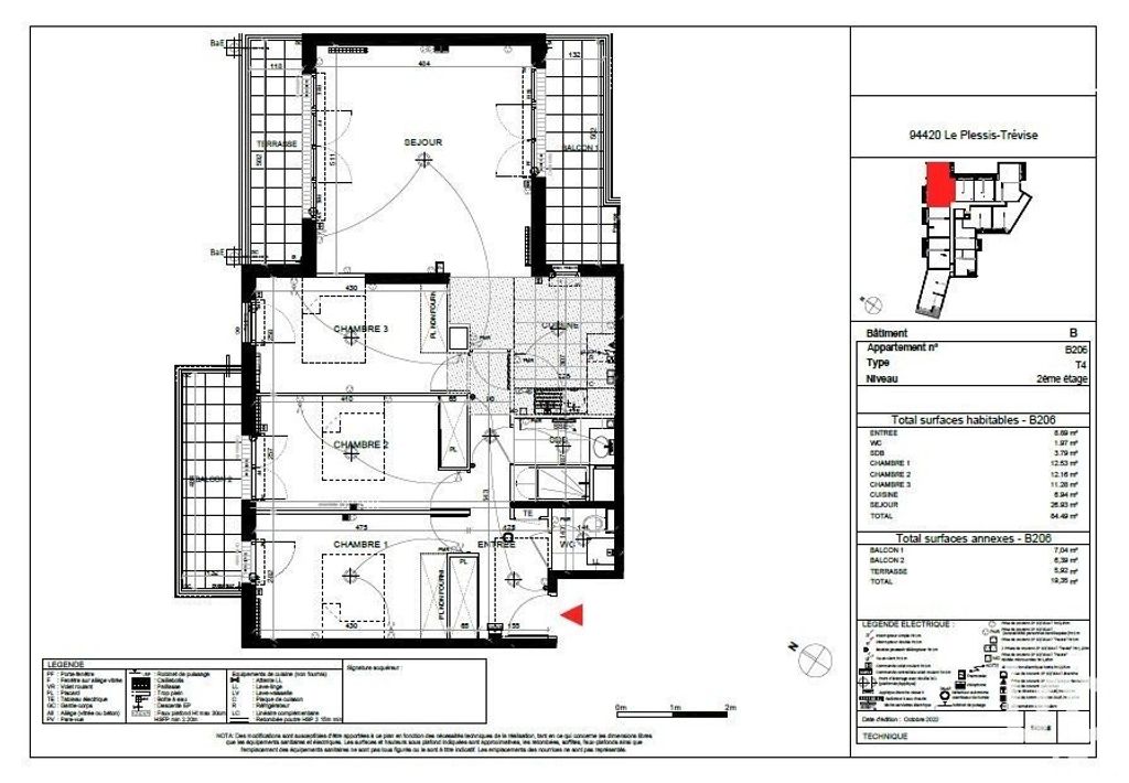 Achat appartement 4 pièce(s) Le Plessis-Trévise