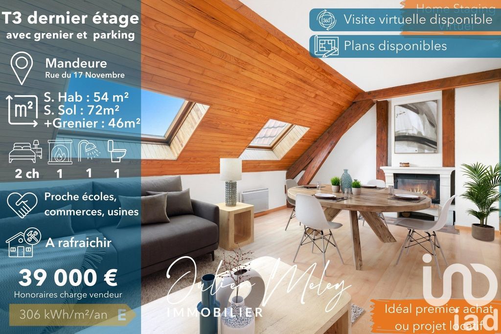 Achat appartement à vendre 3 pièces 72 m² - Mandeure