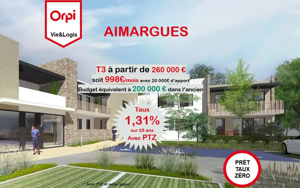 Achat appartement à vendre 3 pièces 62 m² - Aimargues