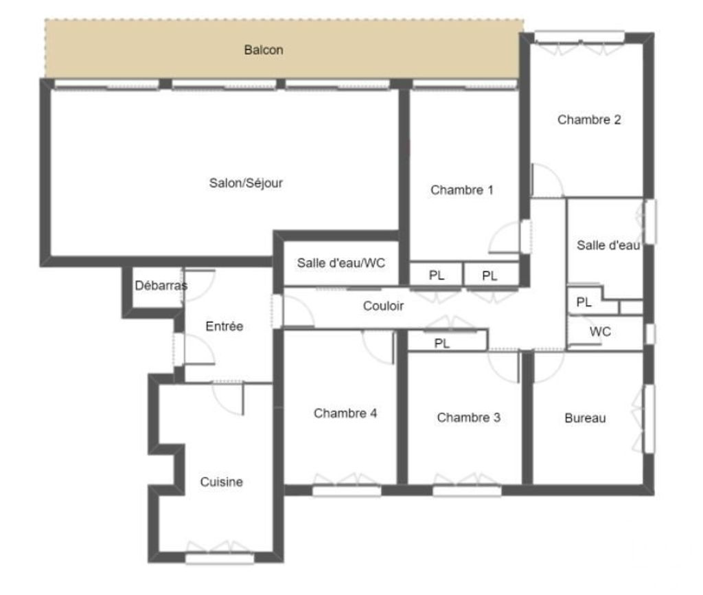 Achat appartement à vendre 6 pièces 143 m² - Angers
