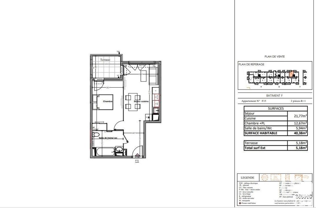 Achat appartement à vendre 2 pièces 40 m² - Lieusaint