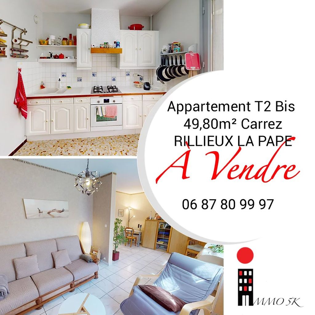 Achat appartement à vendre 2 pièces 50 m² - Rillieux-la-Pape