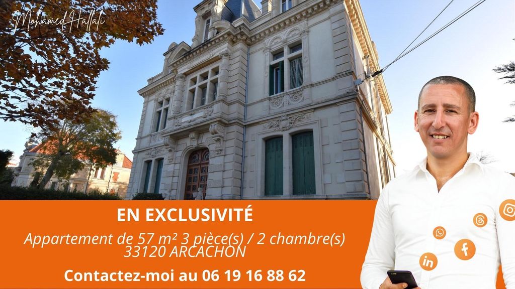 Achat appartement à vendre 3 pièces 57 m² - Arcachon