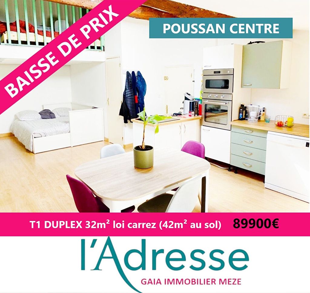 Achat studio à vendre 32 m² - Poussan