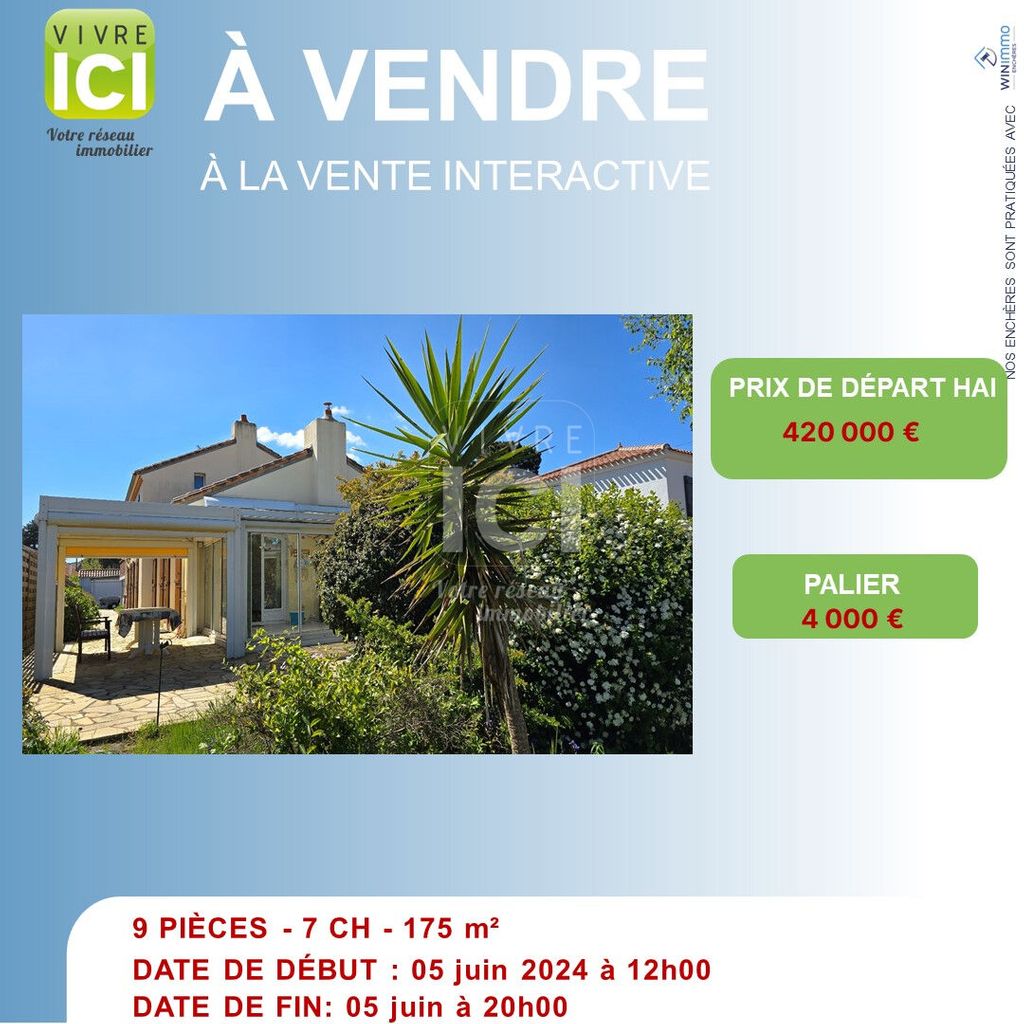 Achat maison à vendre 7 chambres 175 m² - Saint-Brevin-les-Pins