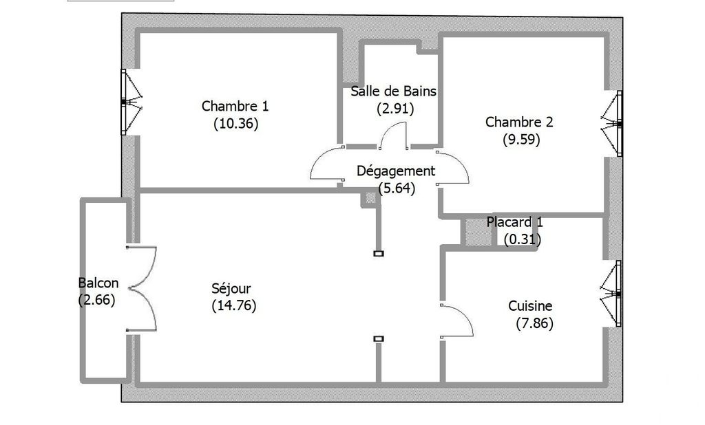 Achat appartement à vendre 3 pièces 52 m² - Bourg-lès-Valence