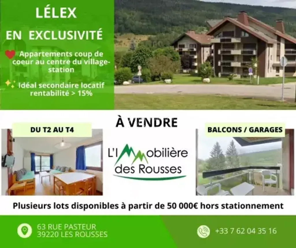 Achat appartement à vendre 2 pièces 32 m² - Lélex