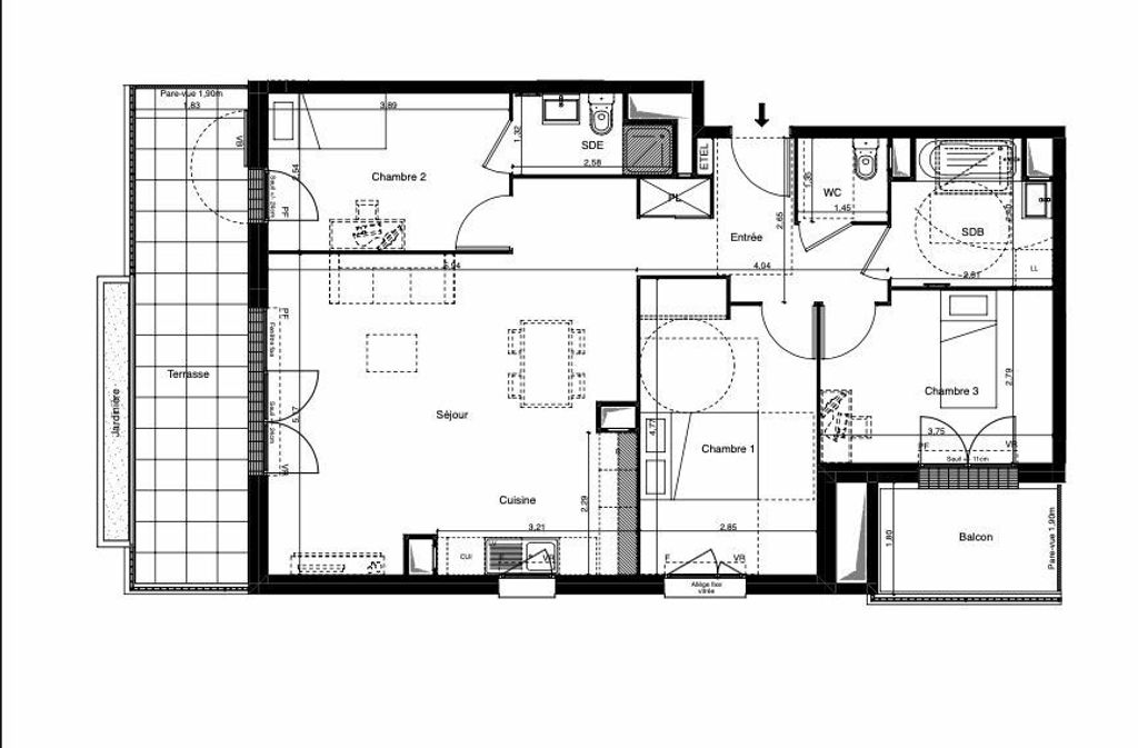 Achat appartement à vendre 4 pièces 83 m² - Coulommiers