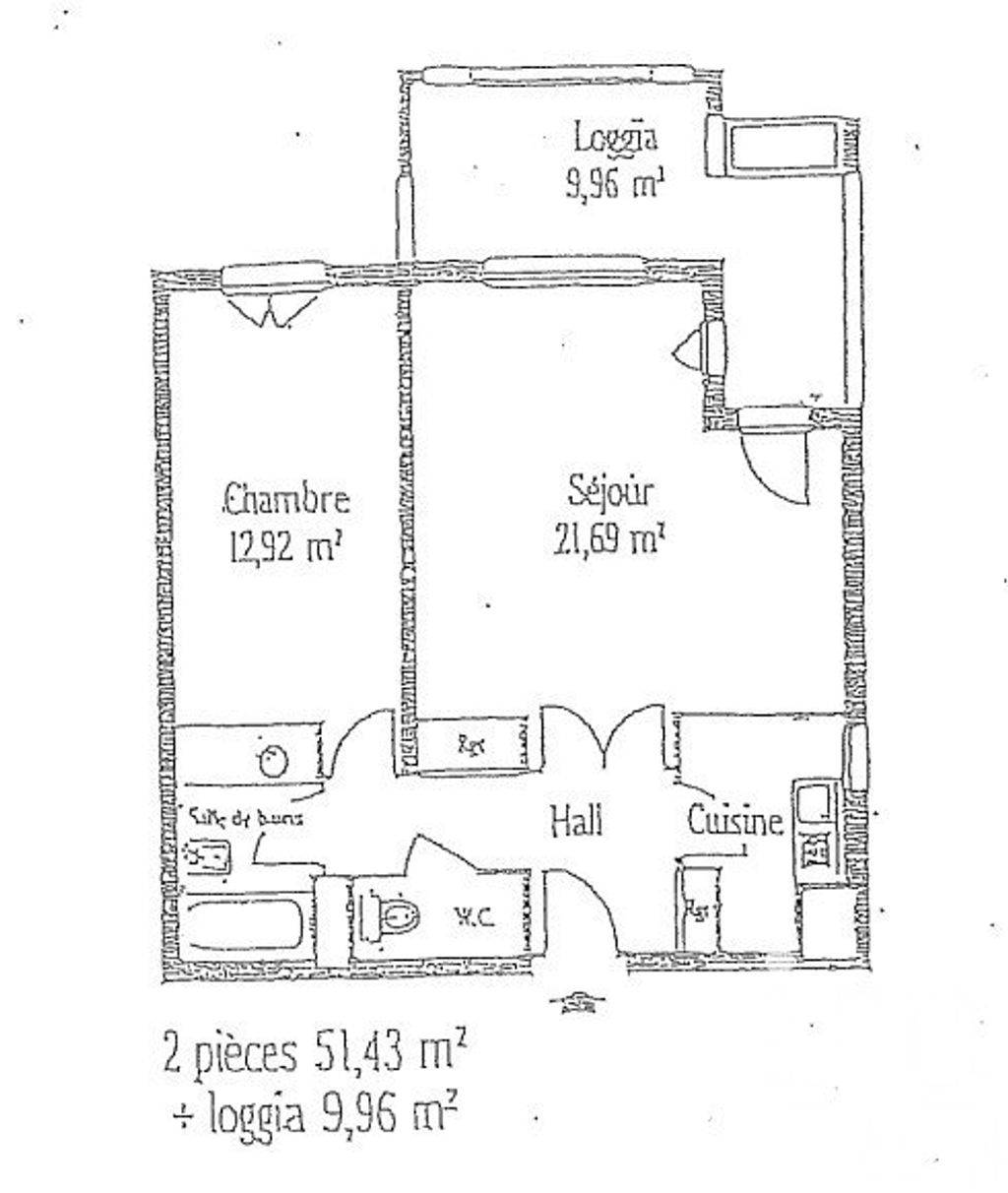 Achat appartement à vendre 2 pièces 61 m² - Aix-en-Provence