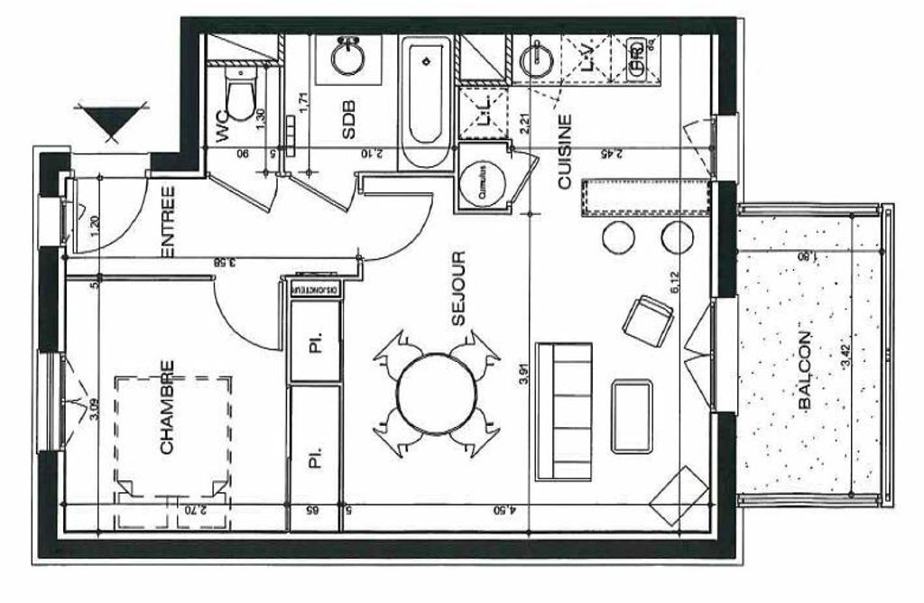 Achat appartement à vendre 2 pièces 43 m² - Nailloux