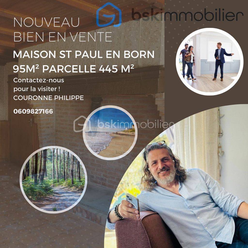 Achat maison à vendre 2 chambres 95 m² - Saint-Paul-en-Born