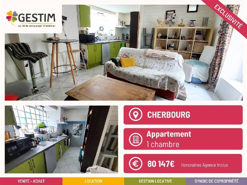 Achat maison à vendre 1 chambre 44 m² - Cherbourg-en-Cotentin