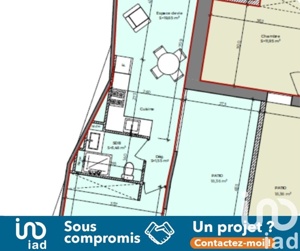 Achat appartement à vendre 2 pièces 41 m² - Thionville