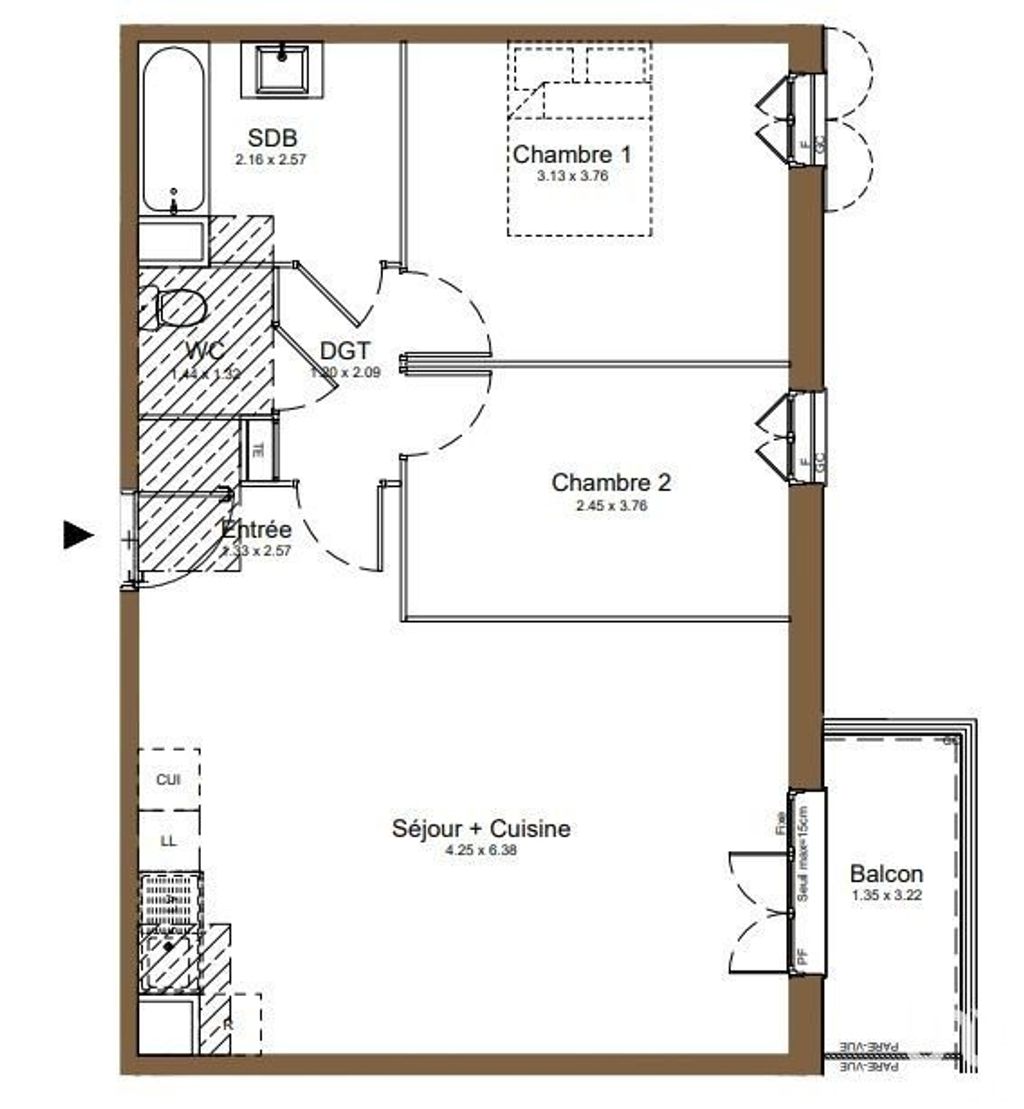 Achat appartement 3 pièce(s) Montlhéry