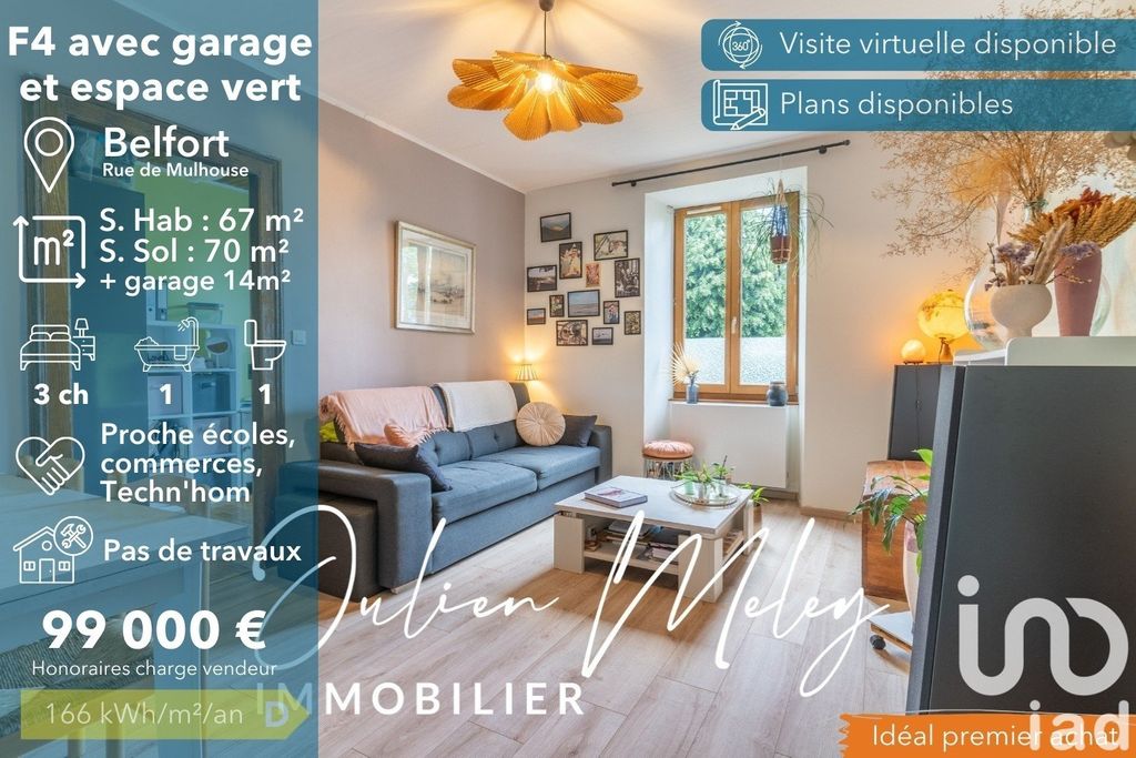 Achat souplex à vendre 4 pièces 67 m² - Belfort