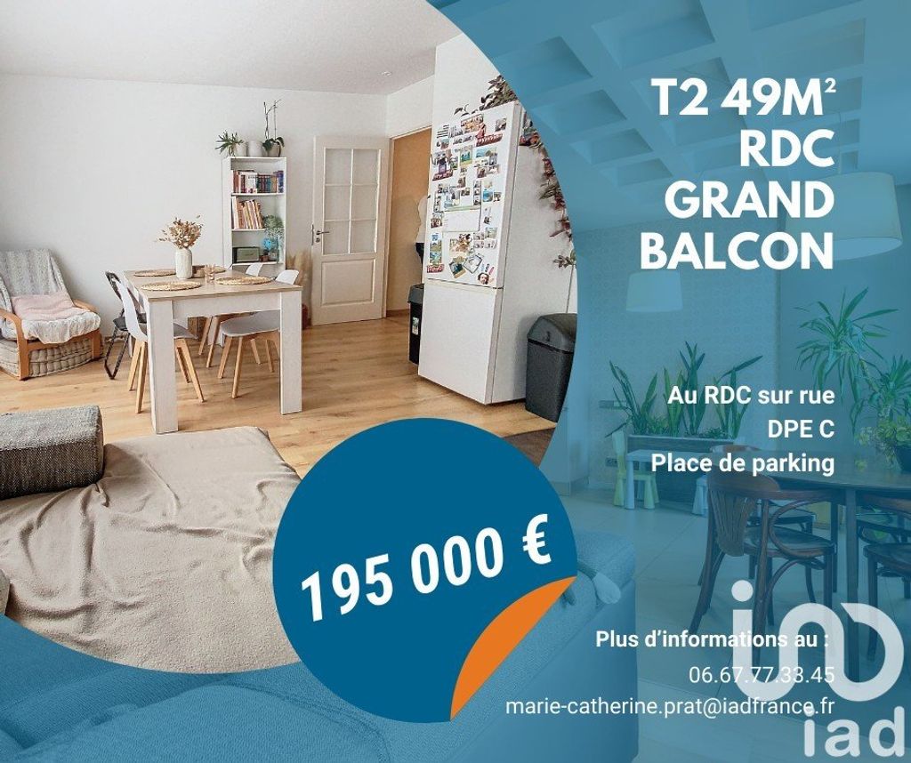 Achat appartement à vendre 2 pièces 49 m² - Rennes