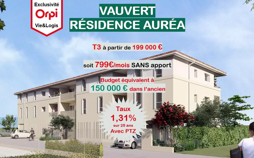 Achat appartement à vendre 3 pièces 65 m² - Vauvert