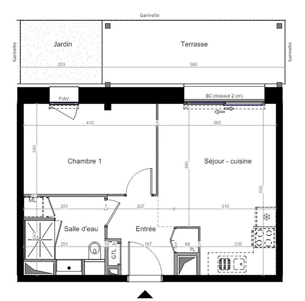 Achat appartement à vendre 2 pièces 39 m² - Champhol