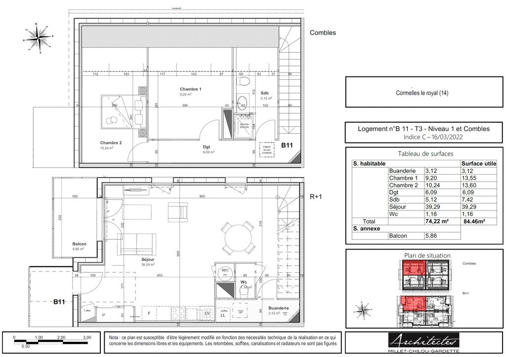 Achat appartement 4 pièce(s) Cormelles-le-Royal