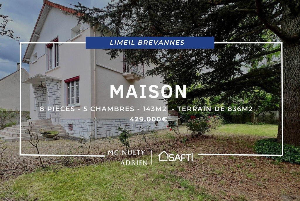 Achat maison à vendre 5 chambres 143 m² - Limeil-Brévannes