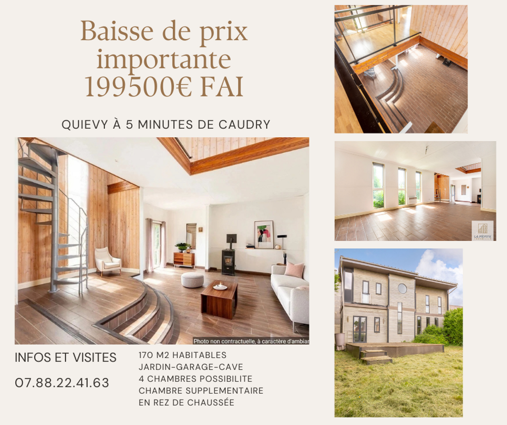 Achat maison à vendre 4 chambres 177 m² - Caudry