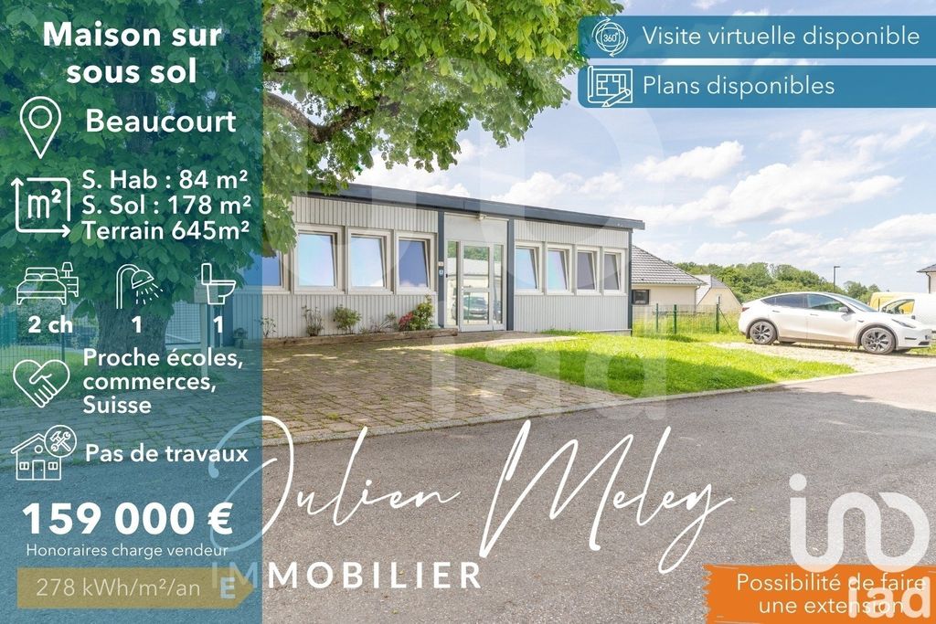 Achat maison à vendre 2 chambres 84 m² - Beaucourt