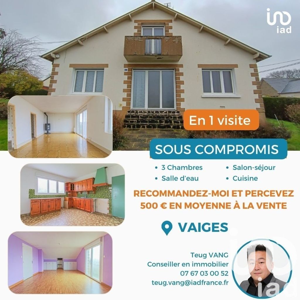 Achat maison à vendre 3 chambres 123 m² - Vaiges