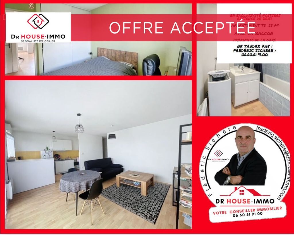 Achat appartement à vendre 3 pièces 64 m² - Poitiers