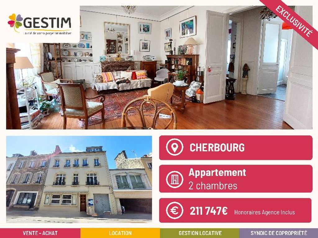 Achat appartement à vendre 3 pièces 83 m² - Cherbourg-en-Cotentin