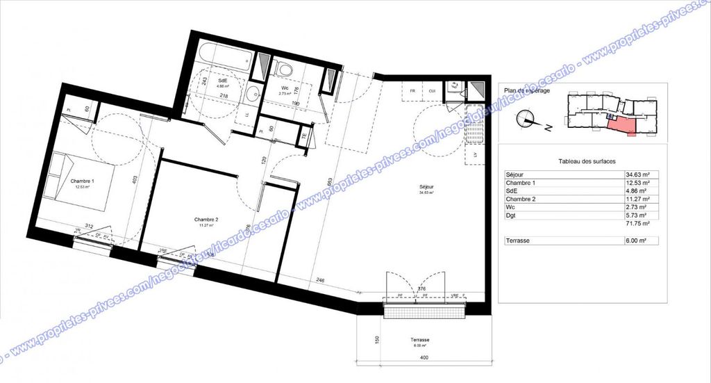 Achat appartement à vendre 3 pièces 71 m² - Guilvinec