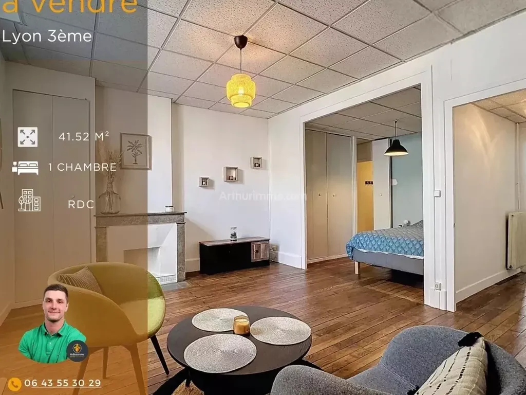 Achat appartement à vendre 2 pièces 41 m² - Lyon 3ème arrondissement