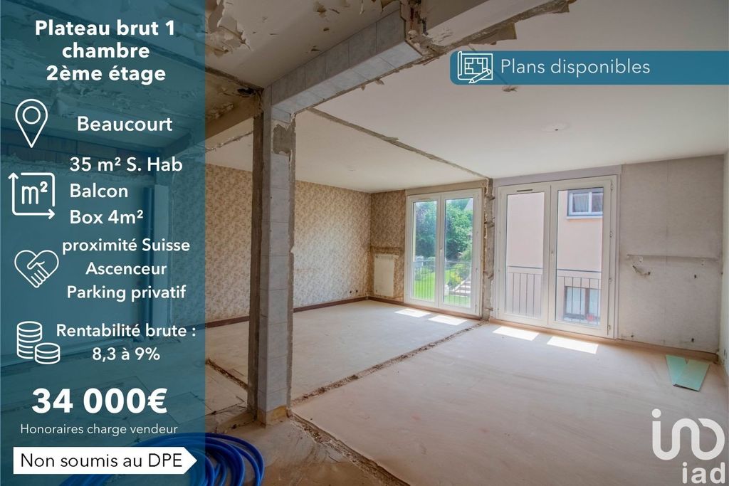 Achat appartement à vendre 2 pièces 35 m² - Beaucourt