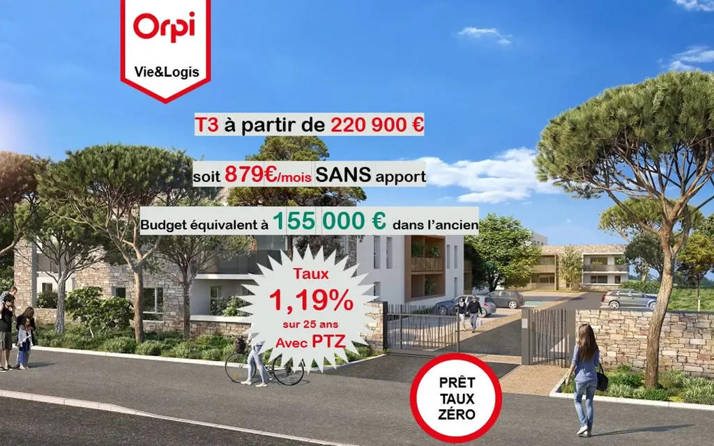 Achat appartement à vendre 3 pièces 60 m² - Garons