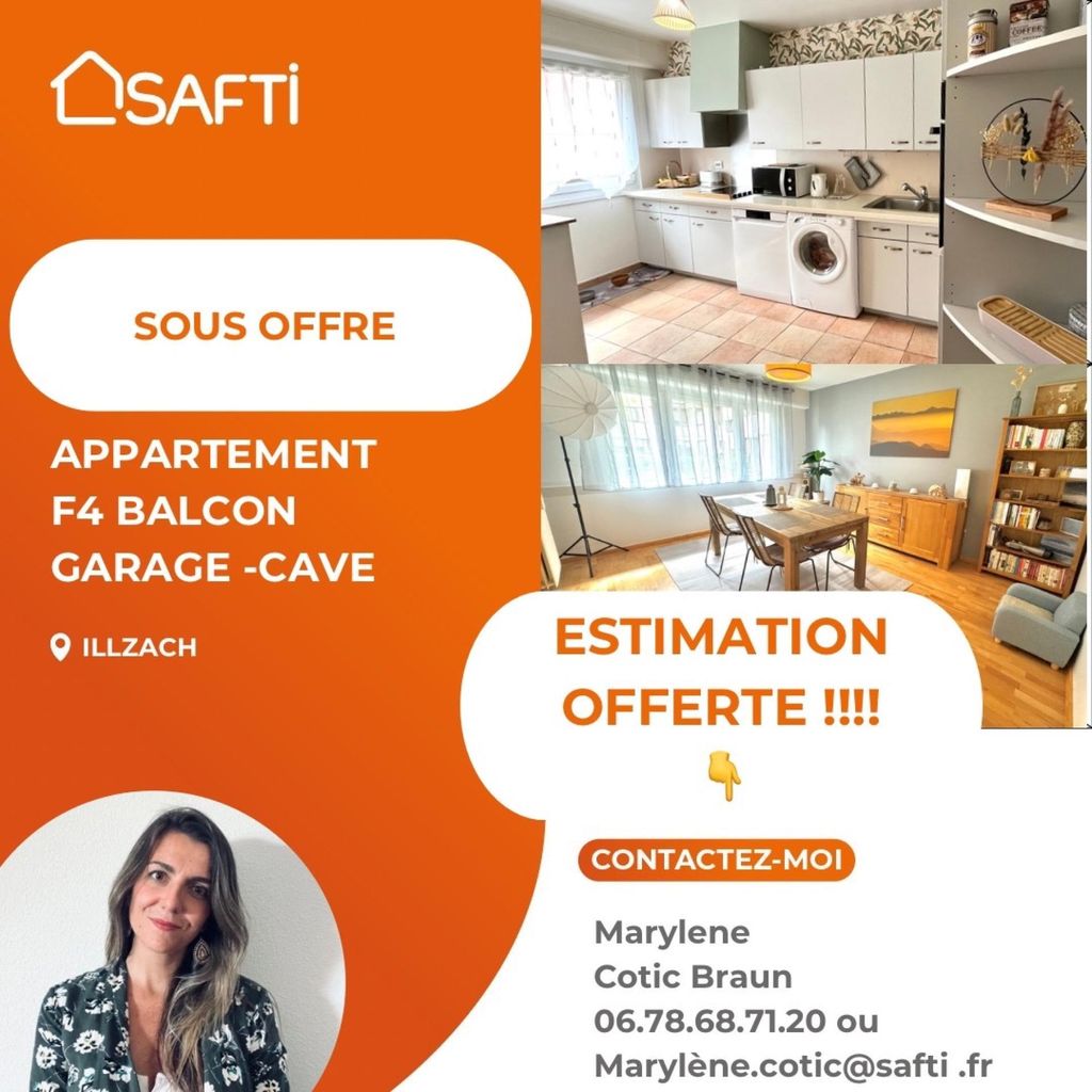 Achat appartement à vendre 4 pièces 79 m² - Illzach